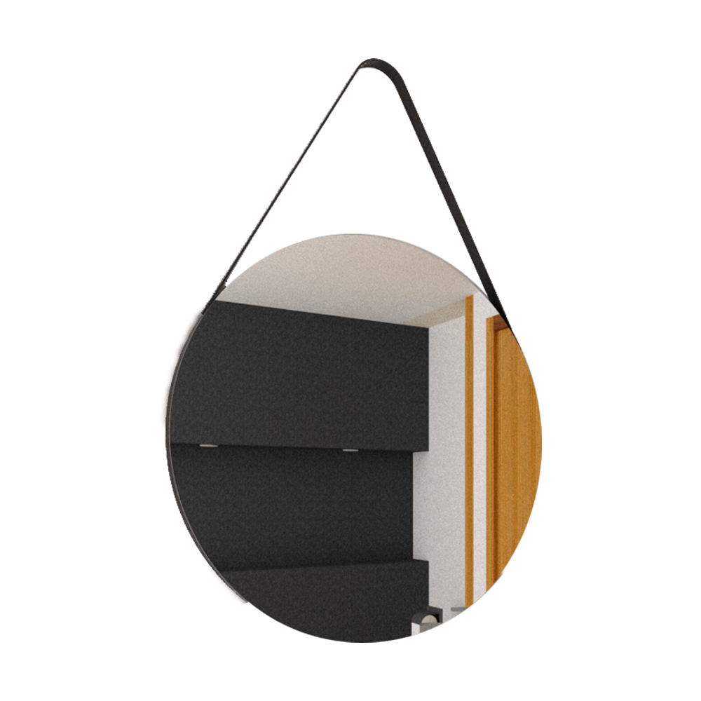 Espejo Circular Persa X2 color Negro para Ambientes.