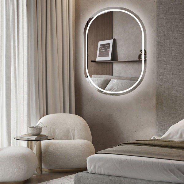 Espejo Maya, Ovalado Con Luz Led