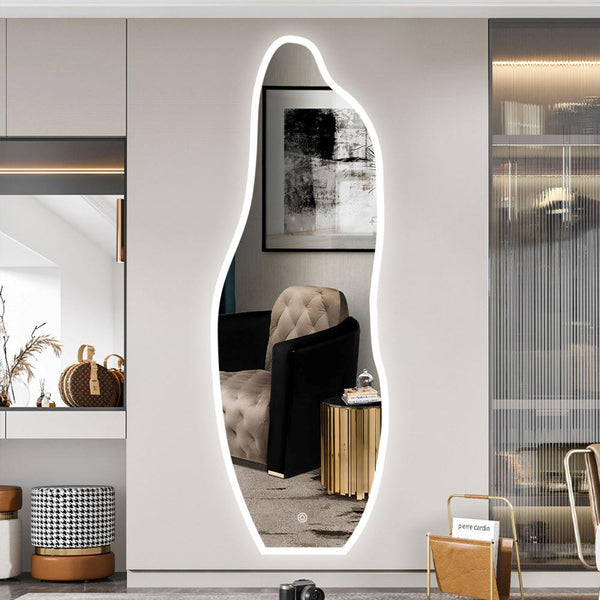 Espejo Dena, Moderno y Biselado Con Luz Led