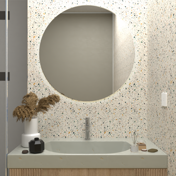 Espejo Redondo Capri 75, Luz Led