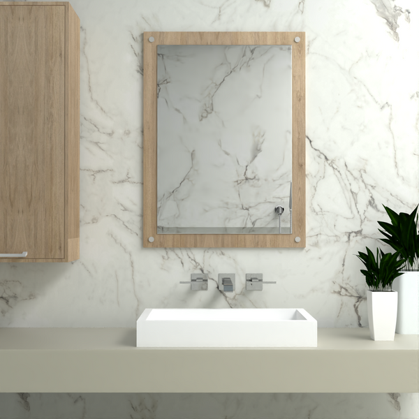 Espejo Rectangular Lille, Madera Clara