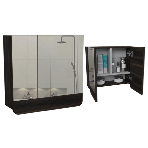 Gabinete de Baño Alondra color Caoba y Gris.