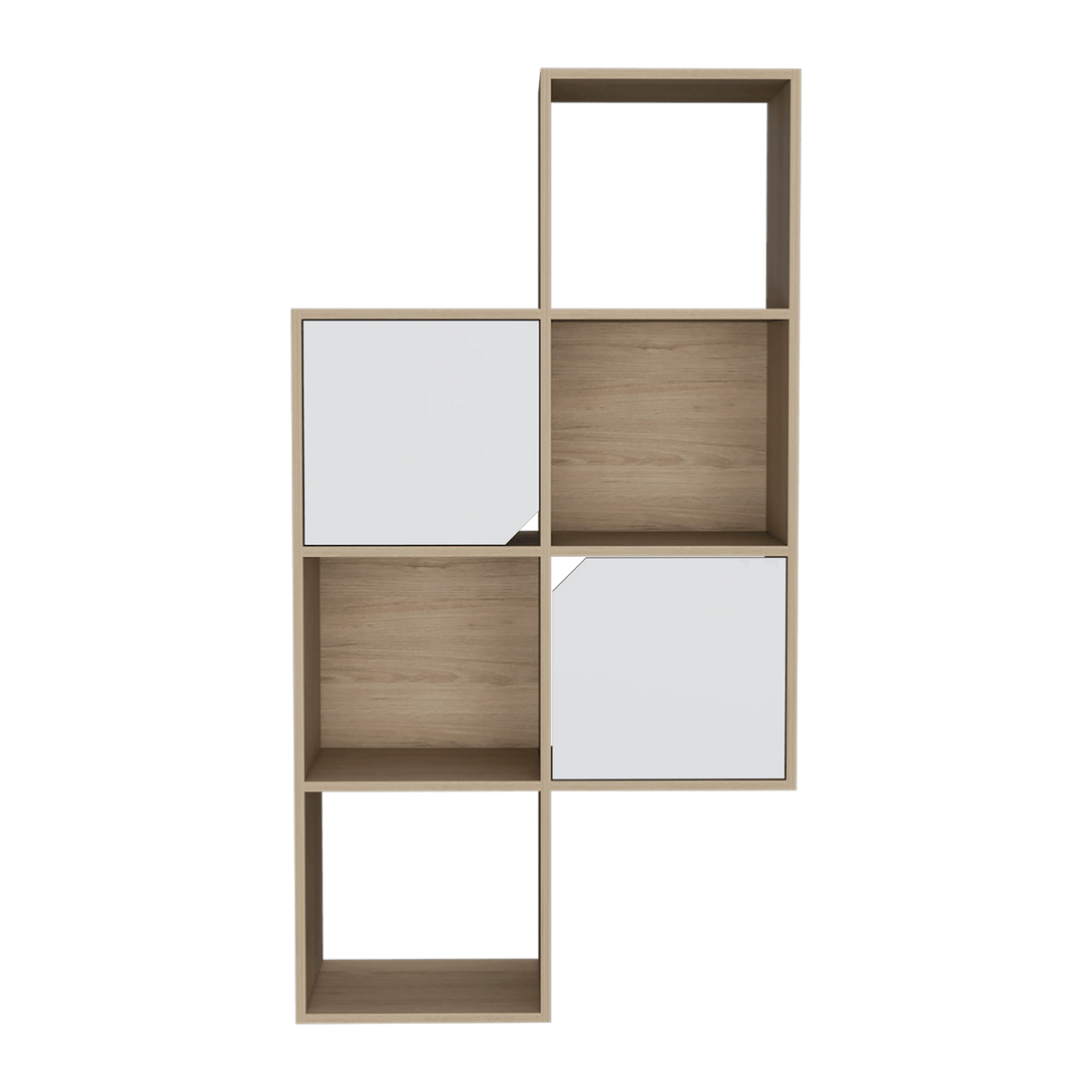 Repisa Debanhi color Café claro y Cemento para Ambientes.