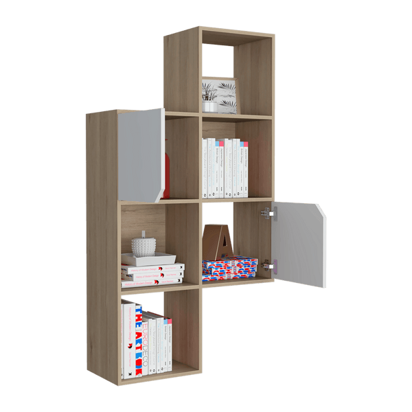 Repisa Debanhi color Café claro y Cemento para Ambientes.