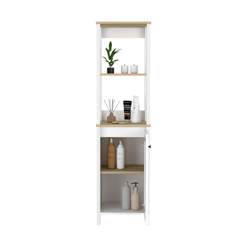 Gabinete De Baño Aqua color Beige Y Blanco Vainilla Para Baño X2.