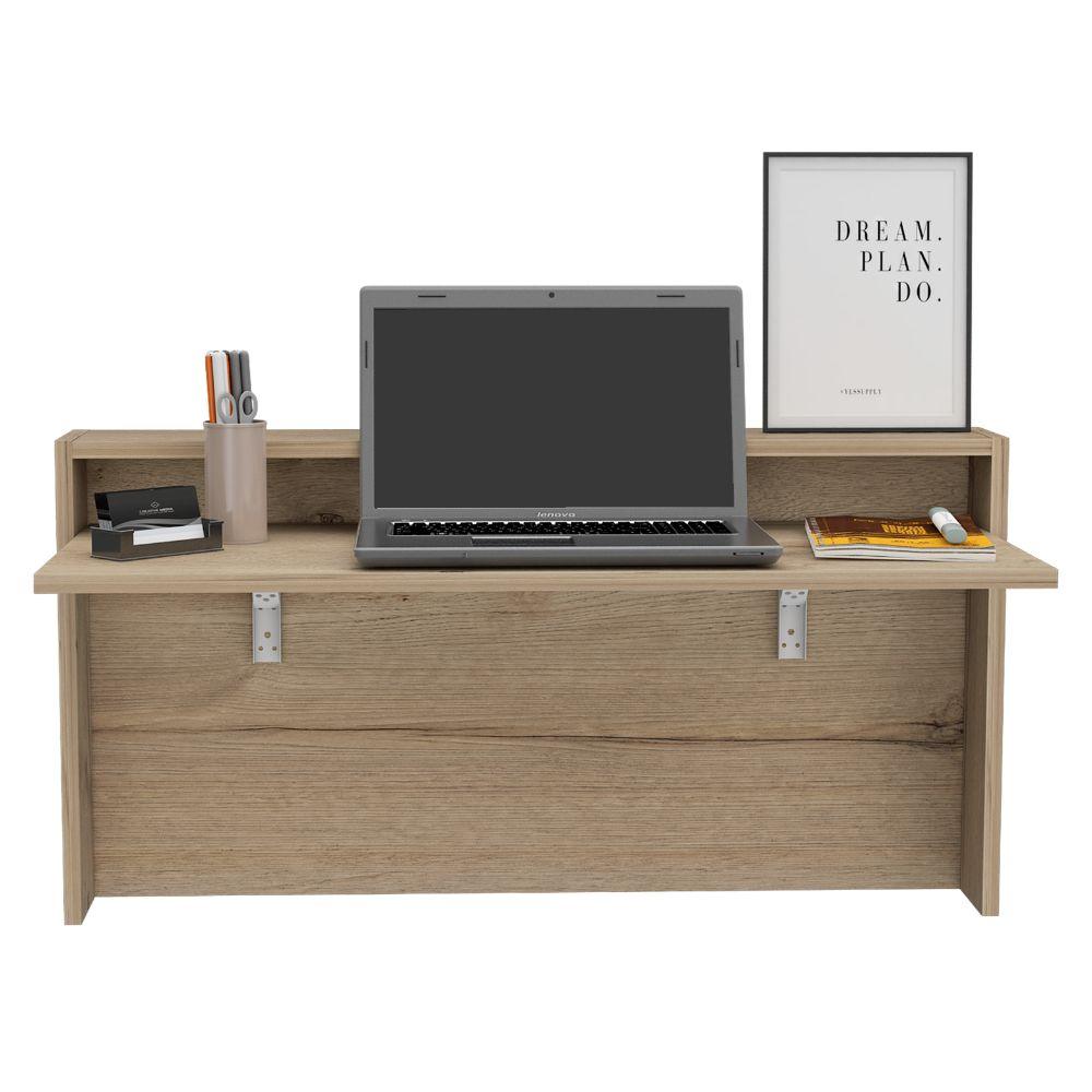 Escritorio Colgante Jaen color Café Claro para Oficina.