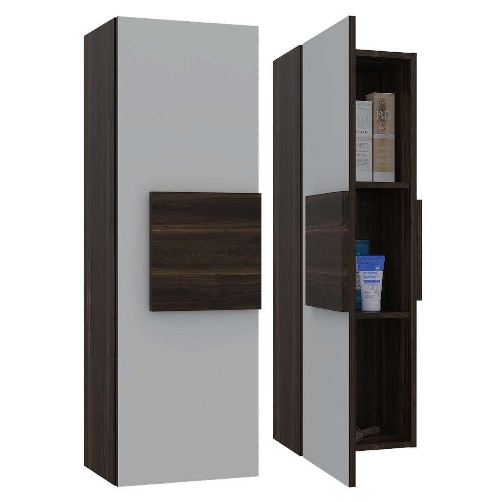 Gabinete de Baño Picasso color Caoba y Blanco.