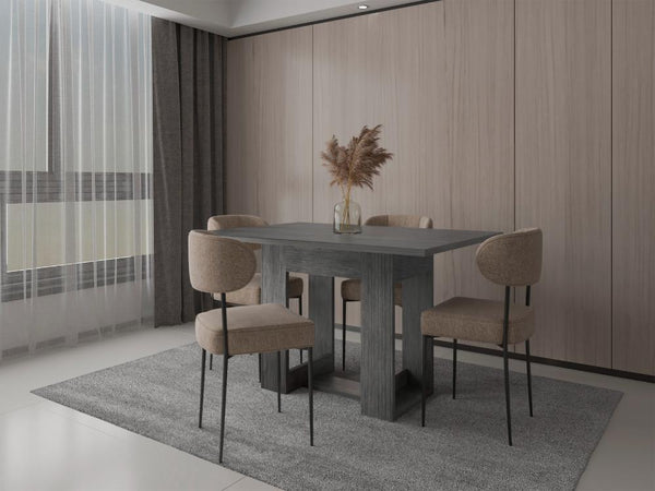 Comedor Volder, Roble Gris, con Amplia Superficie, No Incluye Sillas