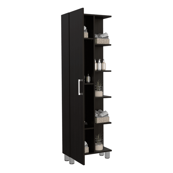 Mueble Esquinero Delhi color Wengue para Baño.