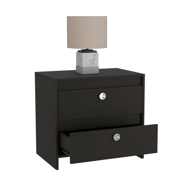 Mesa de Noche Idaly color Wengue para Habitación.