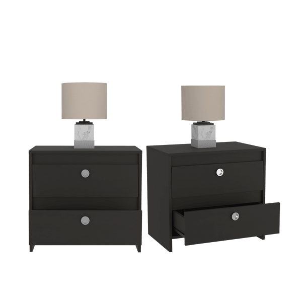 Mesa de Noche Idaly color Wengue para Habitación.