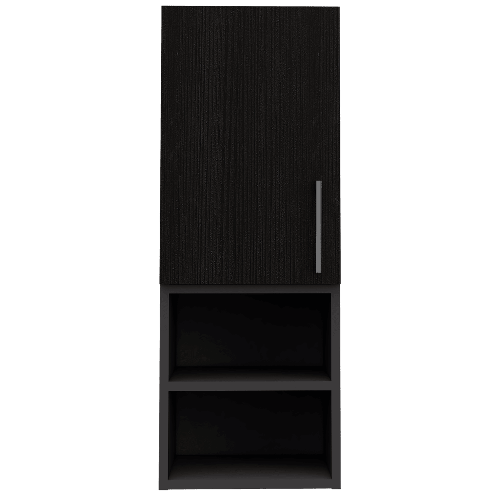 Gabinete De Baño Oporto X2, color Negro Y Plata Oscuro para Baño.