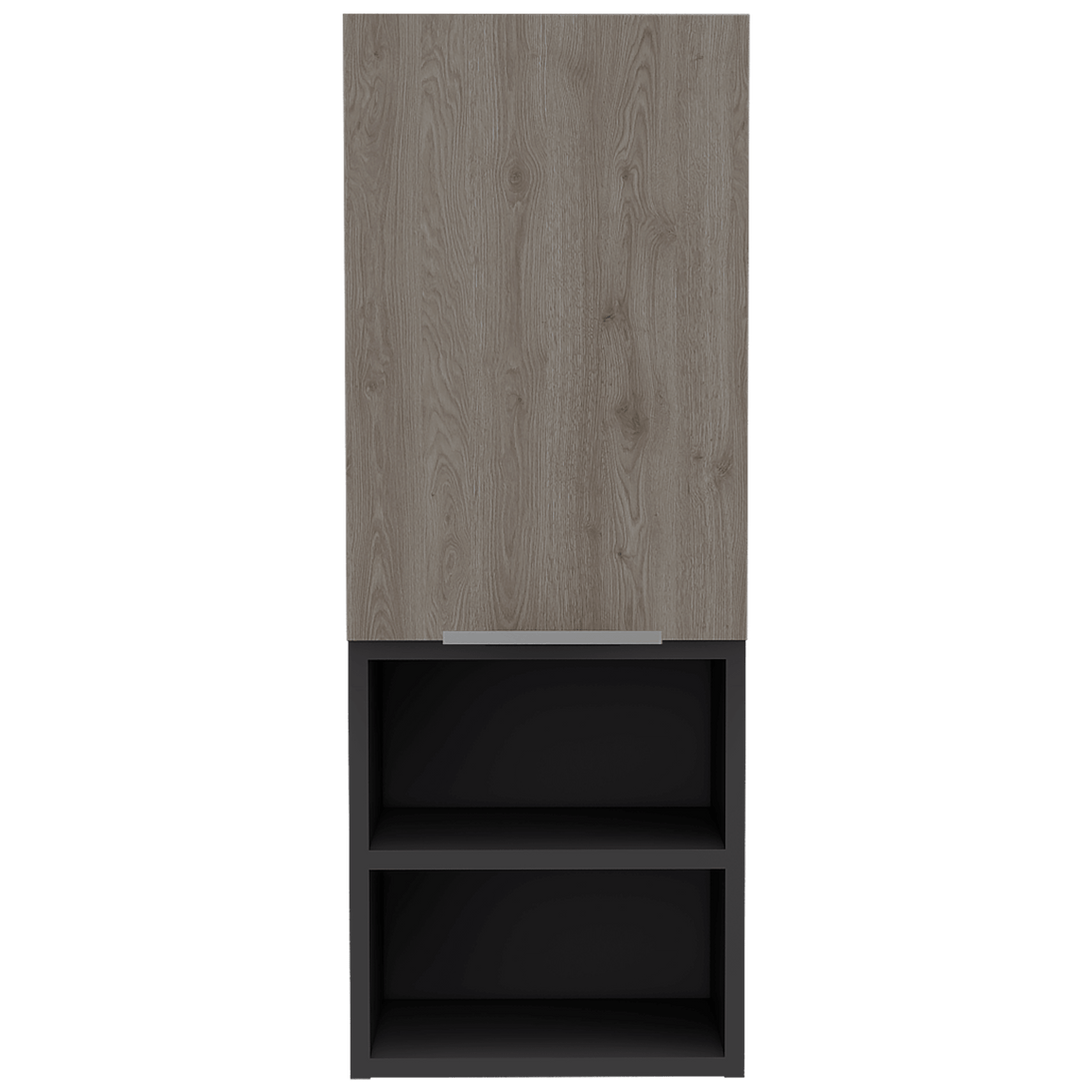 Gabinete de Baño Ciro color Humo y Plata oscuro.