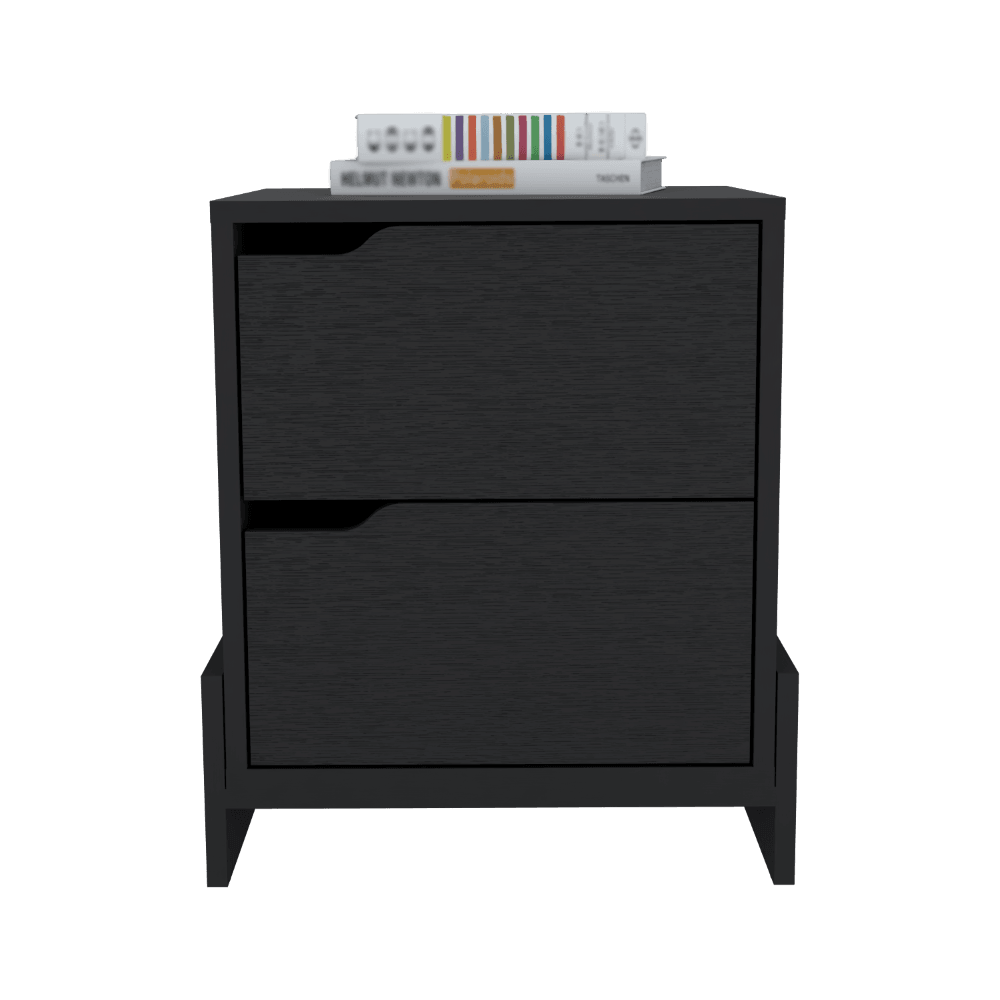 Mesa de Noche Douglas, Wengue, con Dos Cajones Organizadores X2 - VIRTUAL MUEBLES