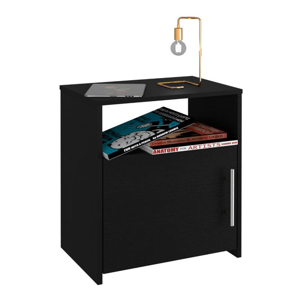 Mesa De Noche Nordico X2, color Wengue para Habitación.