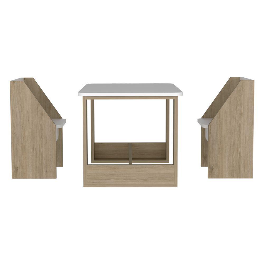 Mesa Infantil Romma color Beige y Blanco para Sala.