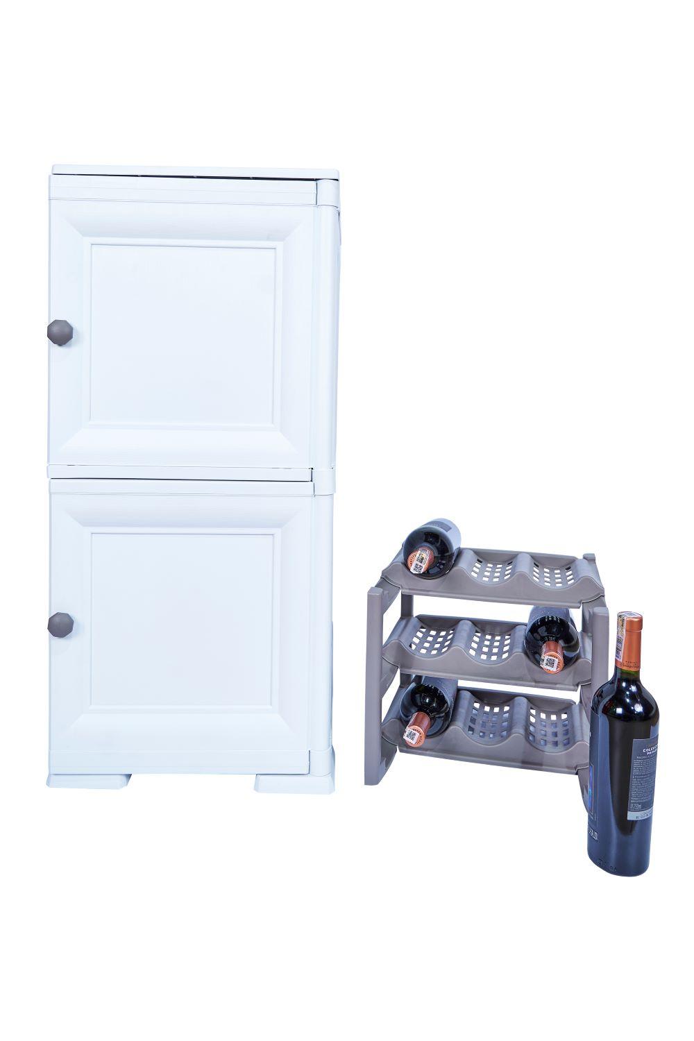 Mueble Organizador Elegance Boticelli color Blanco Marqueza para Habitación.