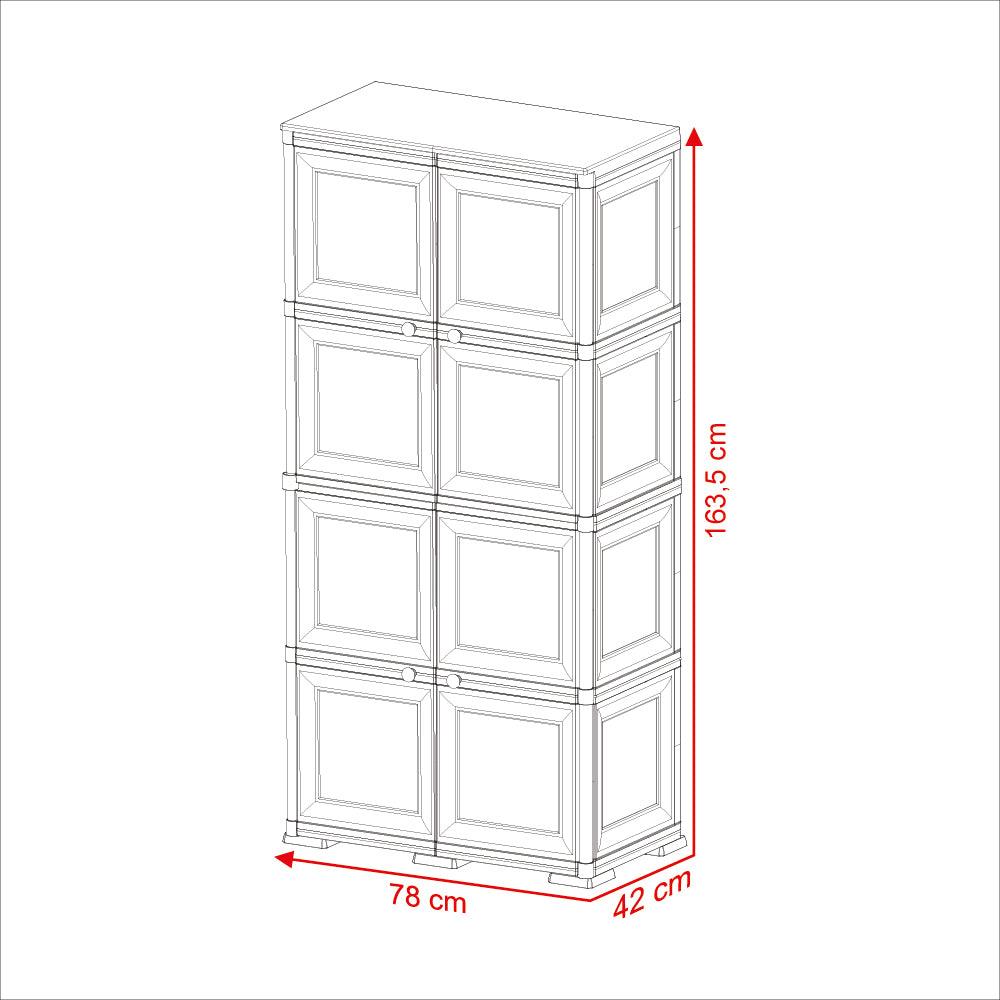 Mueble Organizador Elegance Liso Da Vinci color Blanco Perla para Habitación.