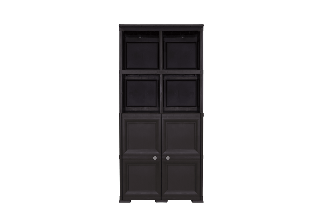 Mueble Organizador Elegance Liso Monet color Wengue para Habitación.