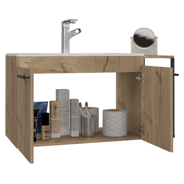 Mueble Lavamanos Anney color Café claro para Baño.