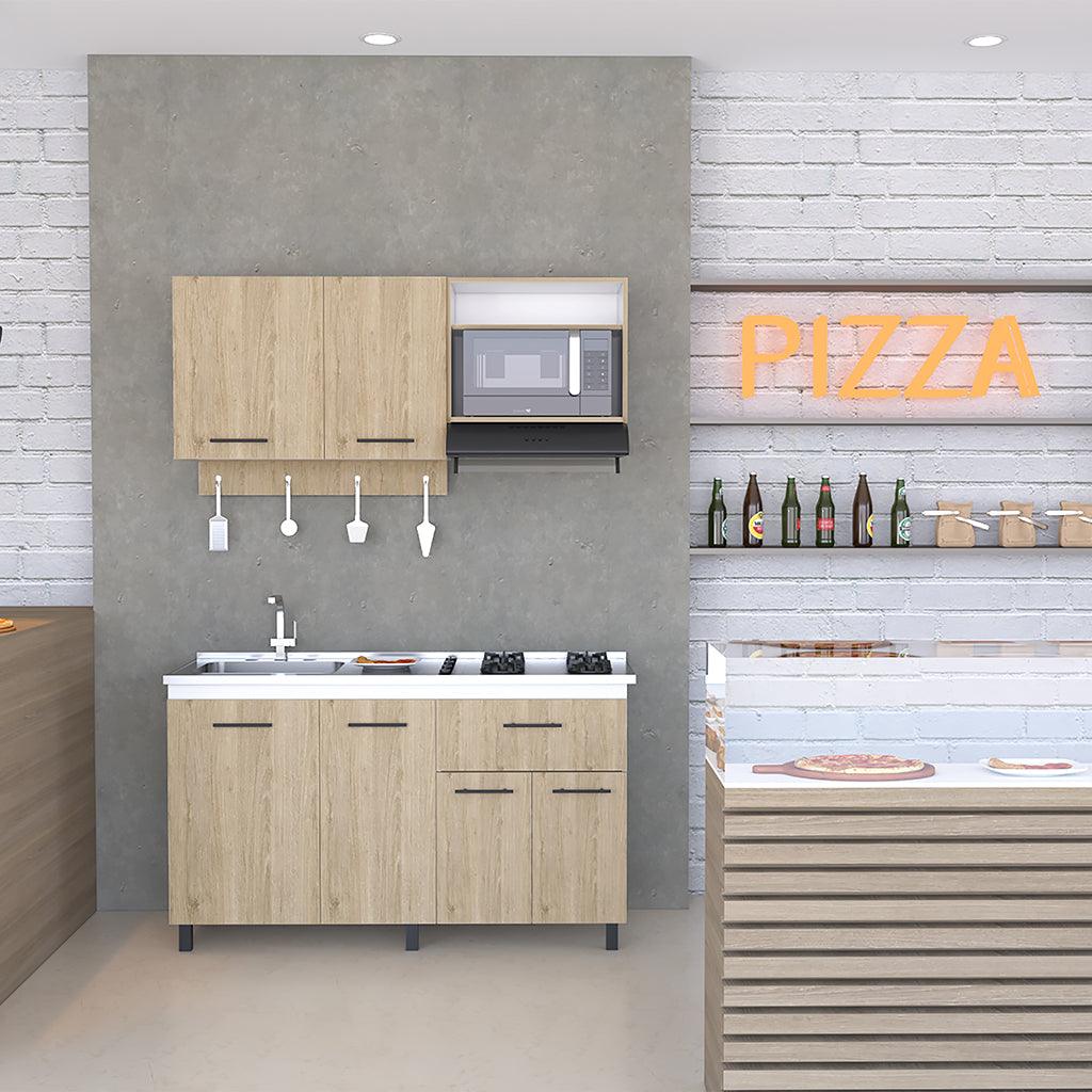 Mueble Multiusos Kane, Beige y Blanco, No Incluye Mesón - VIRTUAL MUEBLES