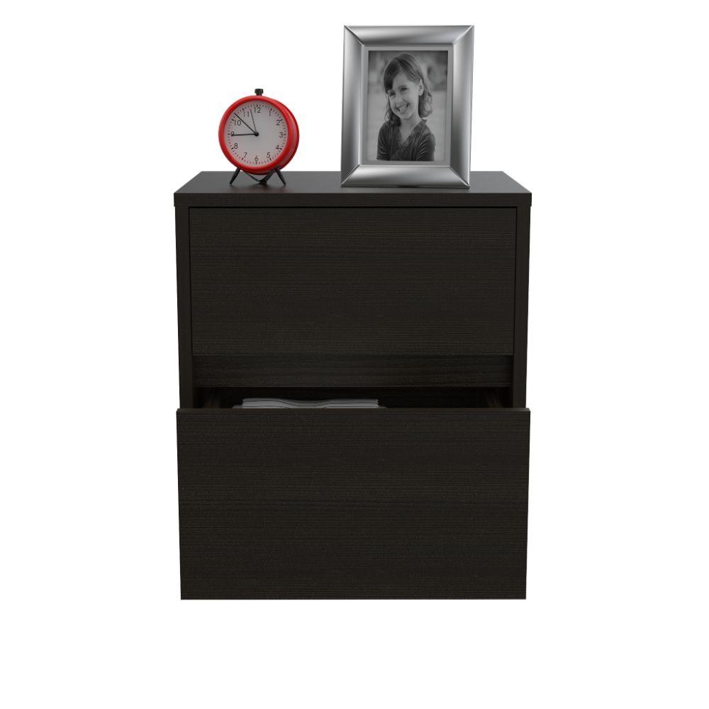 Mesa de Noche Ozzan color Wengue para Habitación.