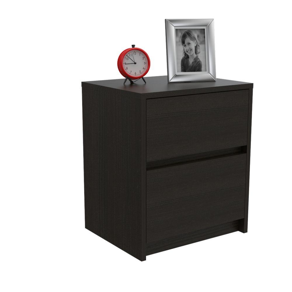 Mesa de Noche Ozzan color Wengue para Habitación.