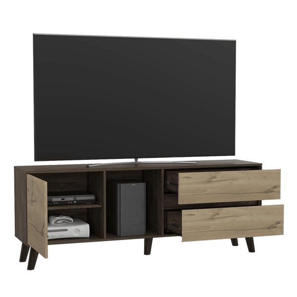 Mesa para TV Nashira color Chocolate y Café claro para Sala.