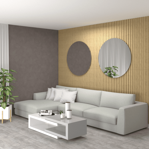 Panel Art 3D Decorativo, Café Claro, para decorar tus espacios X2 - VIRTUAL MUEBLES