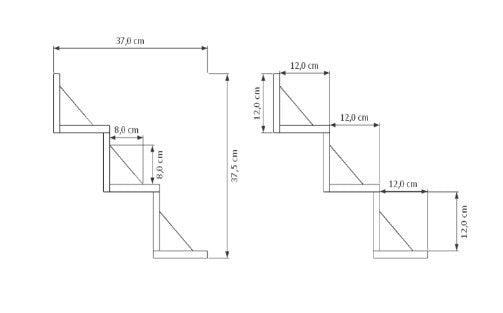 Set de Repisas Dalia, Beige y Chocolate, X 2 Unidades - VIRTUAL MUEBLES