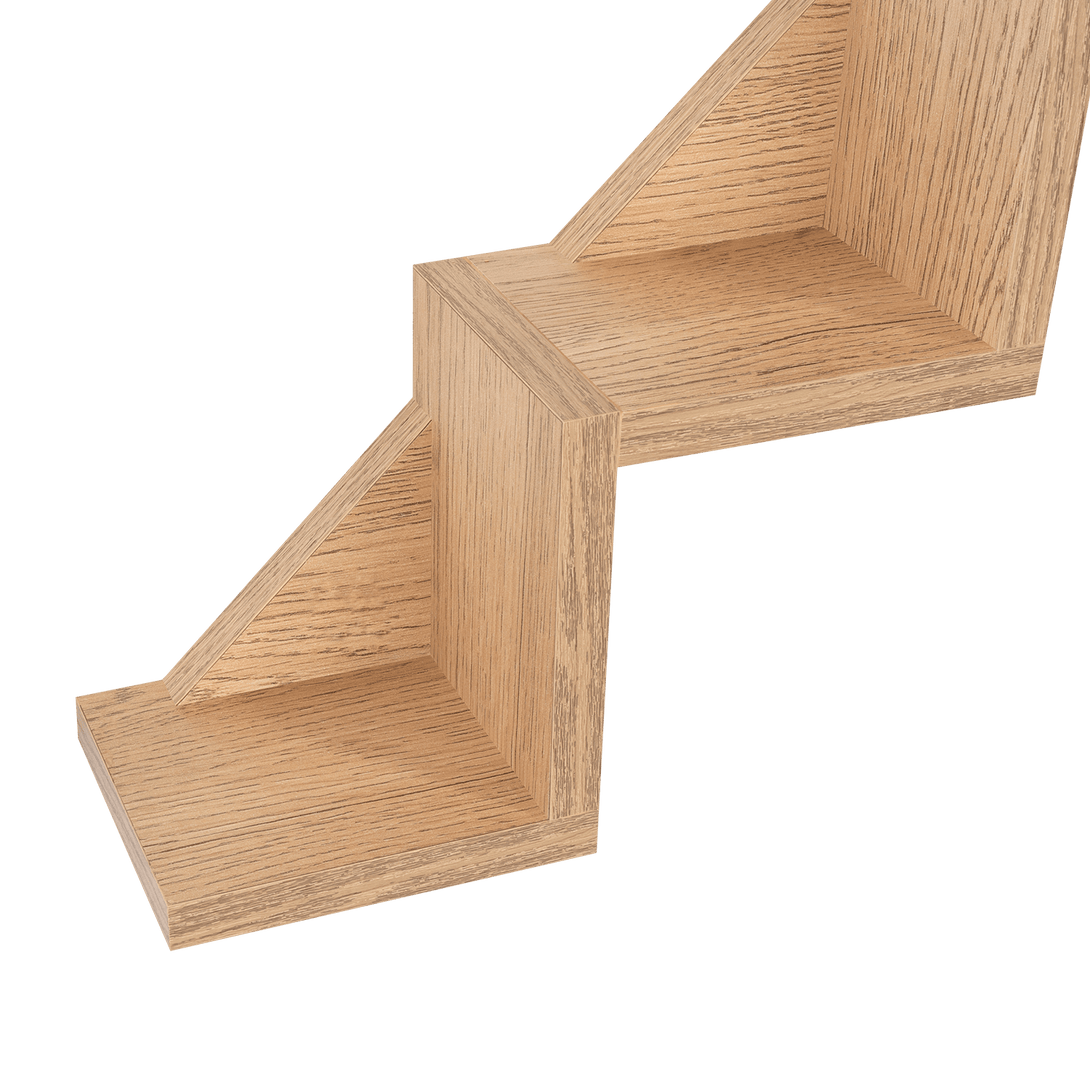 Set de Repisas Dalia, Beige y Chocolate, X 2 Unidades - VIRTUAL MUEBLES