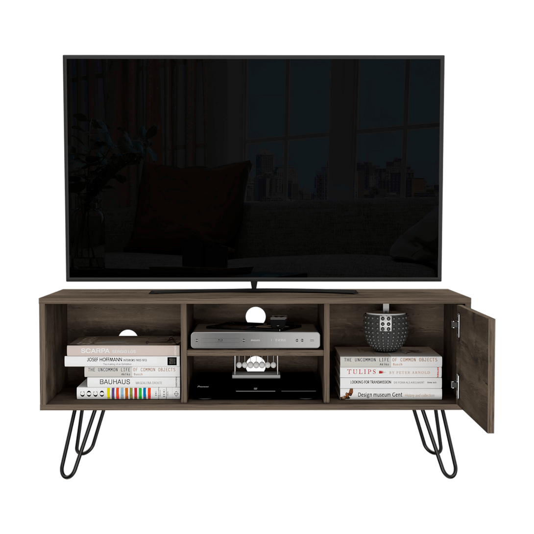 Mesa Para Tv Rony, Nogal, con Espacio Para Televisor de Hasta 50 Pulgadas ZF - VIRTUAL MUEBLES