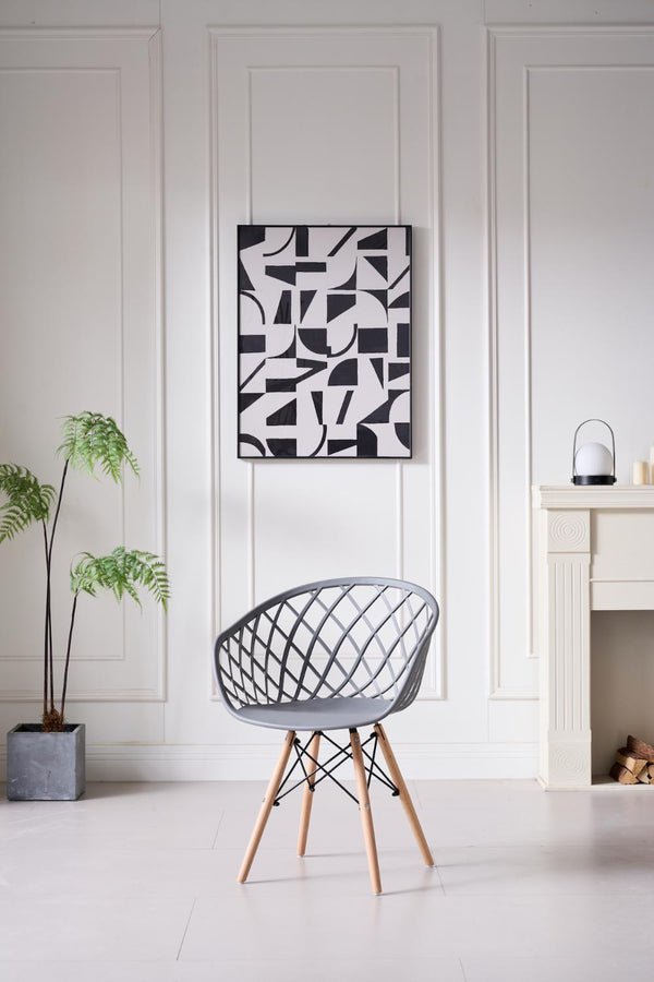 Silla Oasis con Brazos, Color Gris, Con espaldar