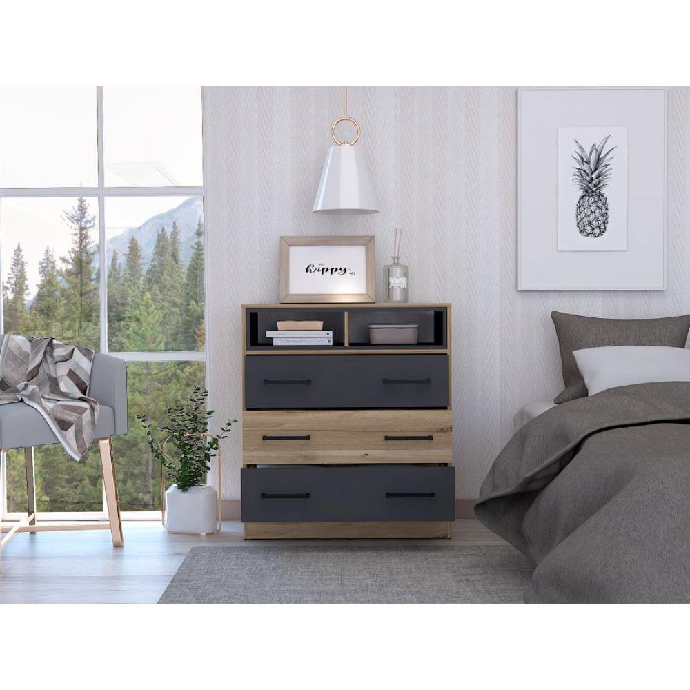 Organizador Sanín color Café claro y Plata oscuro para Habitación.