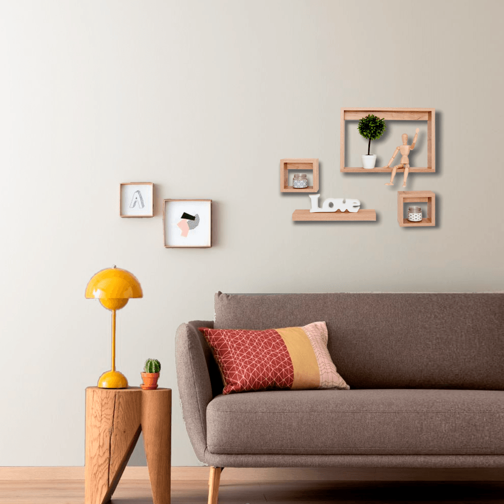 Set de Repisas Amelia, Beige, X8 Unidades - VIRTUAL MUEBLES