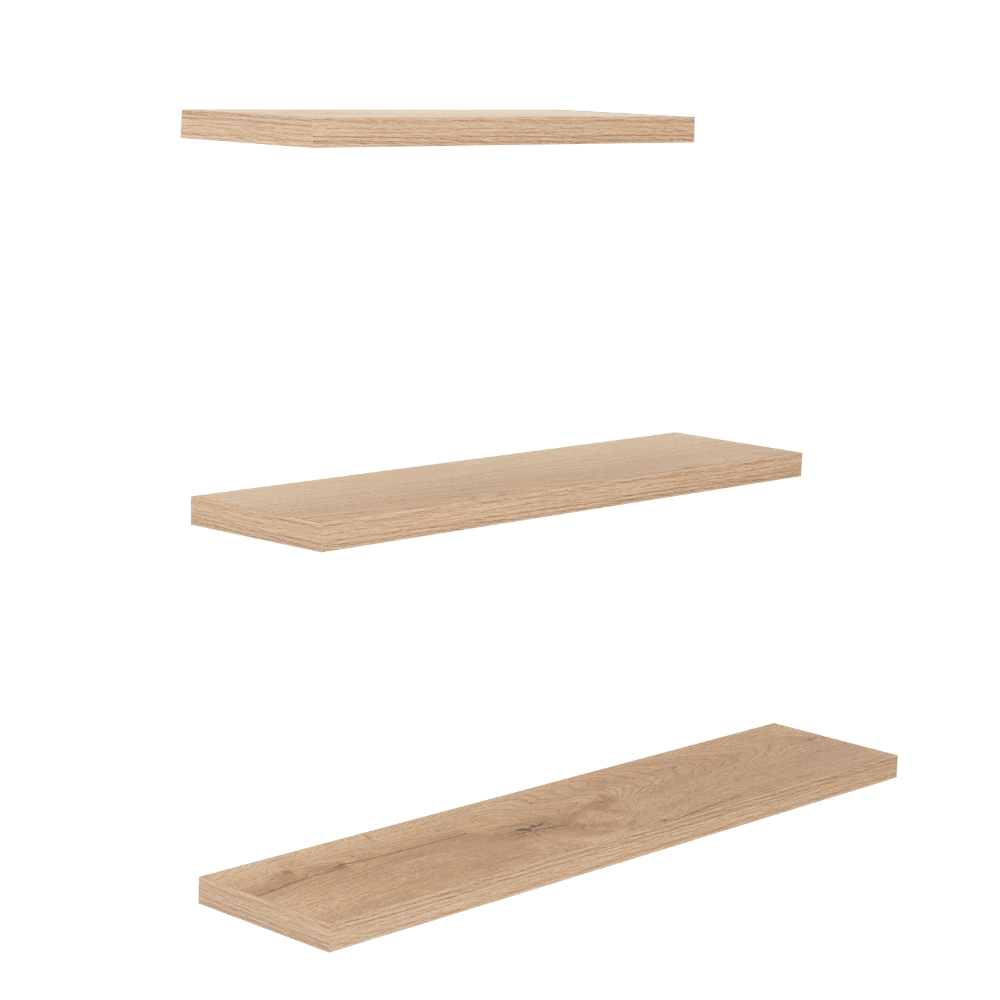 Set de Repisas Flotantes Ballucci, Beige, X6 Unidades - VIRTUAL MUEBLES