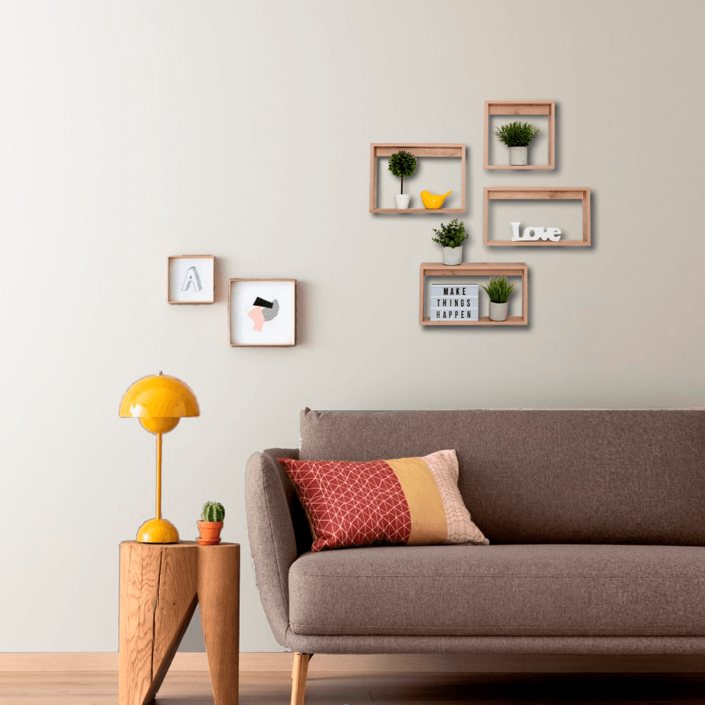 Set de Repisas Rectangulares Utah, Beige, X8 Unidades - VIRTUAL MUEBLES