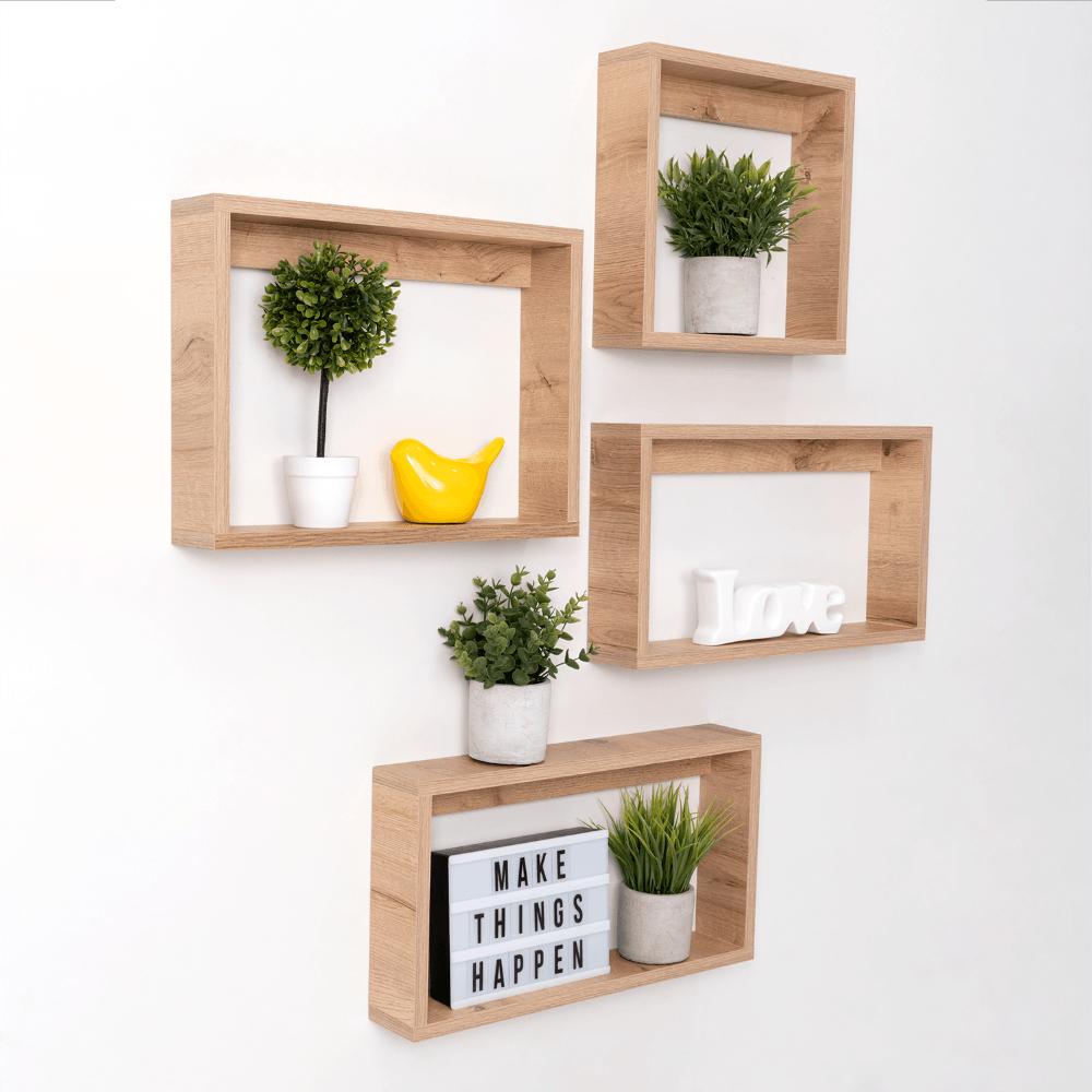 Set de Repisas Rectangulares Utah, Beige, X8 Unidades - VIRTUAL MUEBLES