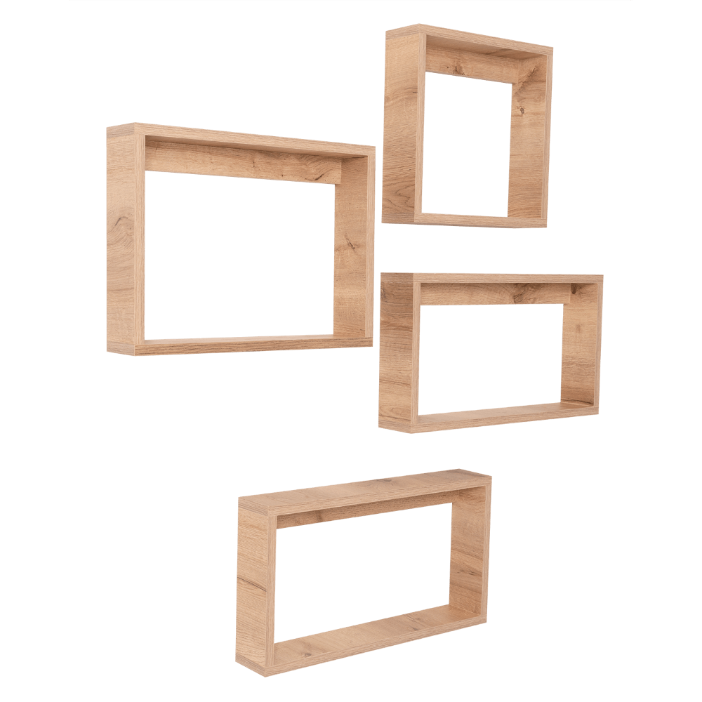 Set de Repisas Rectangulares Utah, Beige, X8 Unidades - VIRTUAL MUEBLES