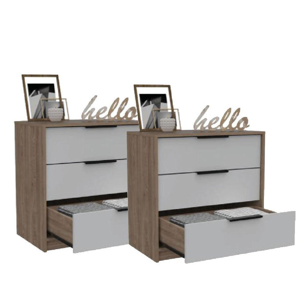 Organizador Wesley color Miel y Blanco para Habitación.