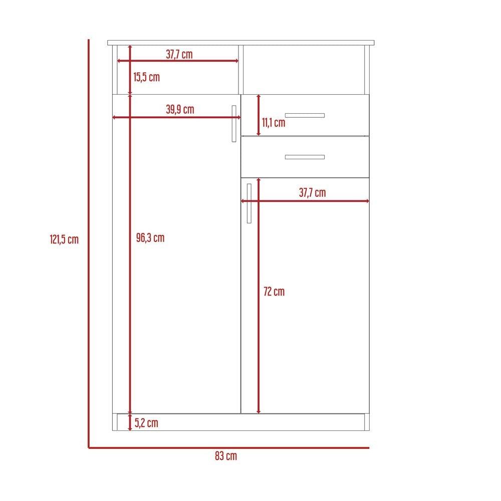 Closet Donat color Grafito para Habitación.