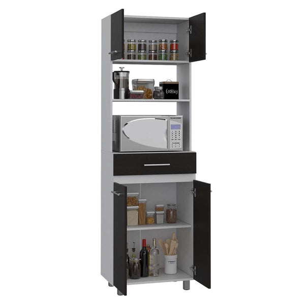 Módulo Microondas Prada color Wengue y Blanco para Cocina.