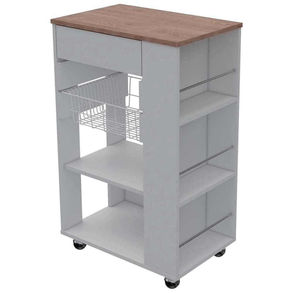 Barra de Cocina Mohana color Blanco y Miel para Cocina.