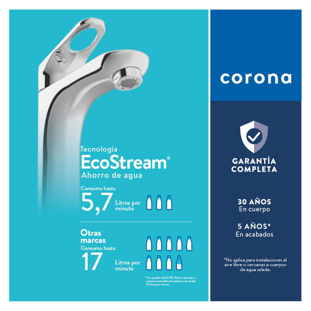 Grifería Lavamanos Corona Monocontrol Cascade Alta Cromo - VIRTUAL MUEBLES