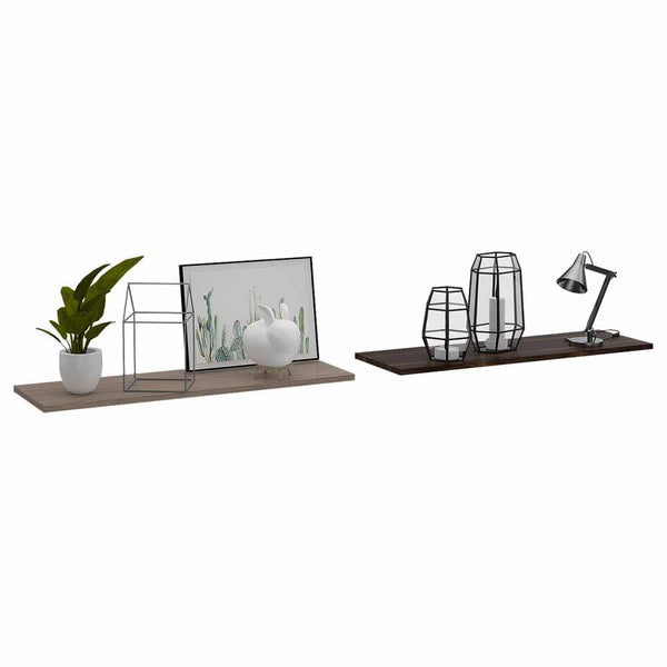 Repisa Frello color Caoba y Miel para Ambientes.