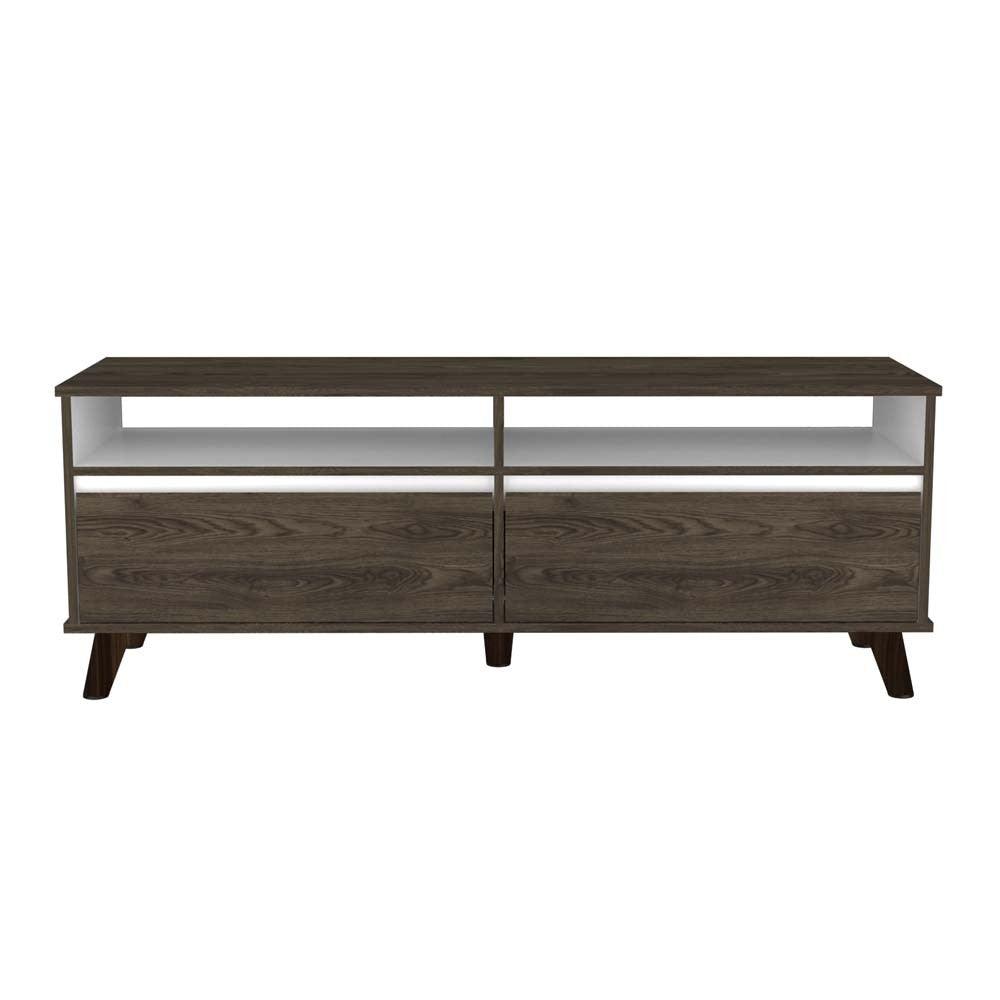 Mesa para TV Urko color Chocolate y Blanco para Sala.