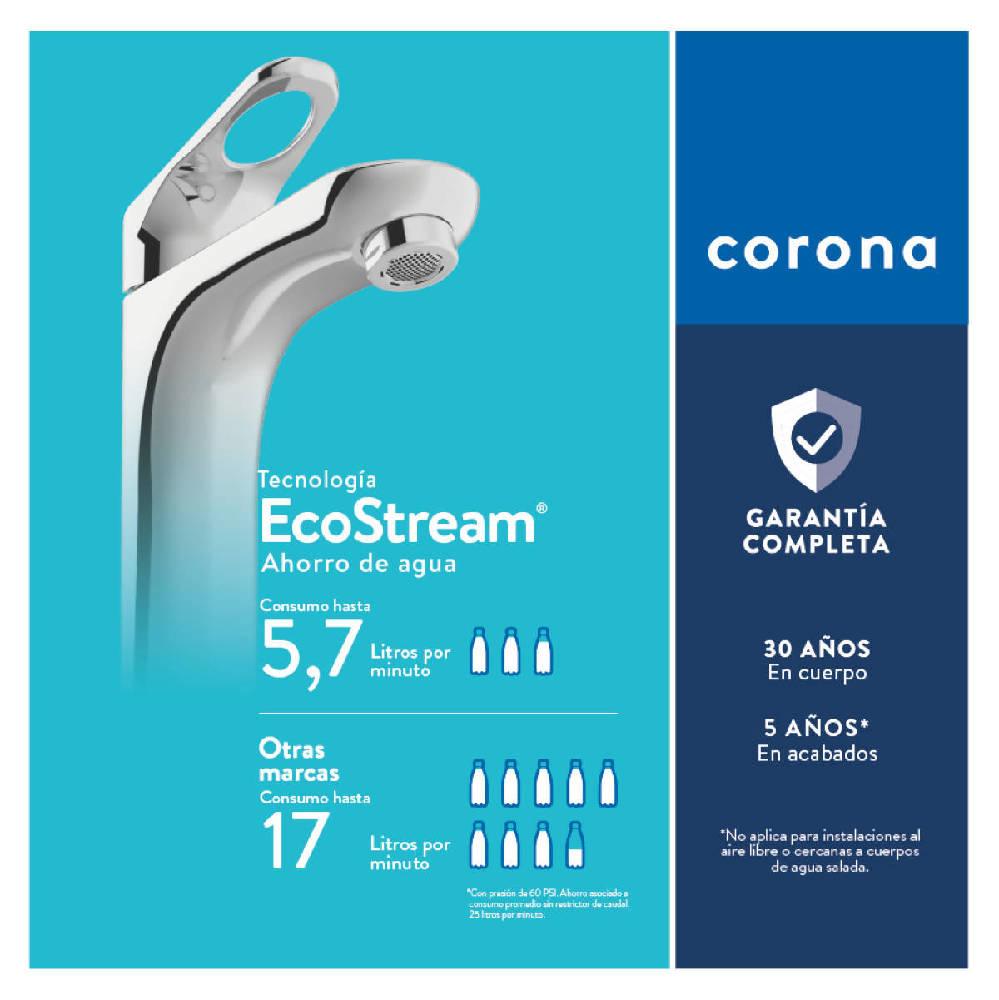 Grifería Lavamanos Corona Monocontrol Cascade Alta Cromo - VIRTUAL MUEBLES